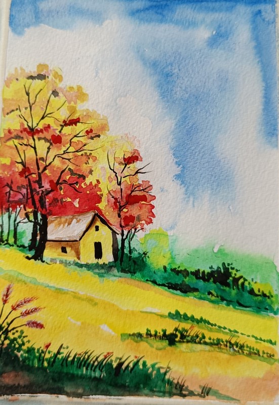 Original painting water colour on paper size 6×8 inch. beautiful piece of art.