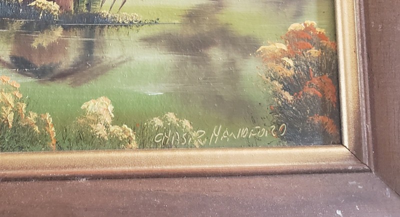 CHARLES HANDFORD PAINTING LOUISIANA BAYOU SWAMP gallery
