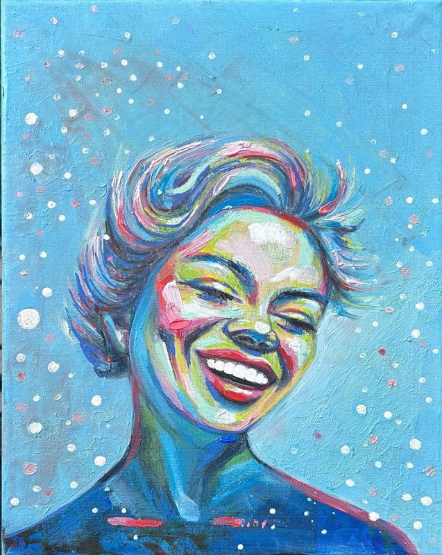 ORIGINAL Oil Acrylic Picture Painting Portrait Woman Abstract Painting Modern HAND PAINTED
