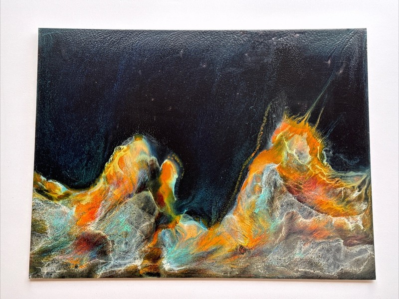 Leonardo Nierman Painting Abstract Large Space Landscape Famous Listed Mexico