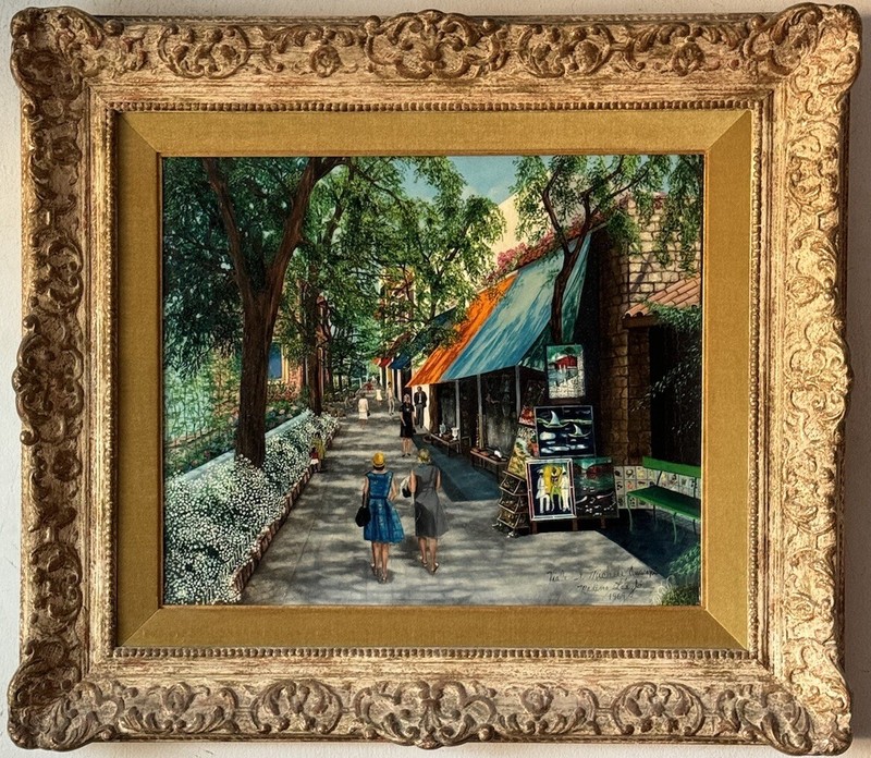 MAXINE FIFE LASZLO ANTIQUE MODERN LANDSCAPE OIL PAINTING VINTAGE ITALY FAMOUS