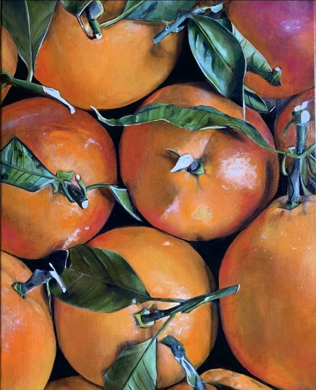 Oranges Still Life Original Oil On Linen Fine Art Painting