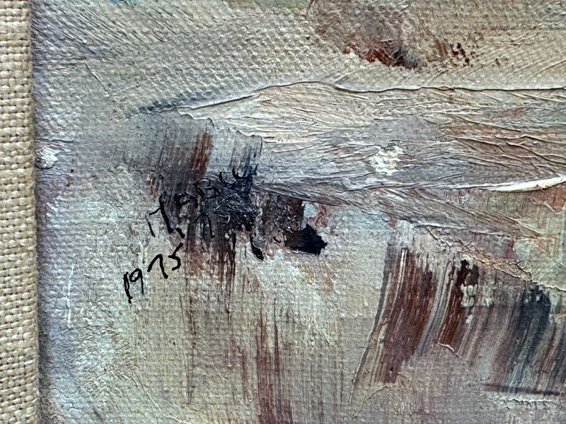 MARY BUCKLIN VINTAGE OIL PAINTING RIVER LANDSCAPE GREENWICH CT MABU DEVEREUX ART gallery