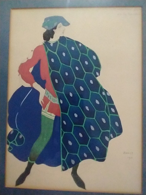 Leon Bakst Watercolor Painting Of Ida Rubinstein’s Costume As Saint Sebastian