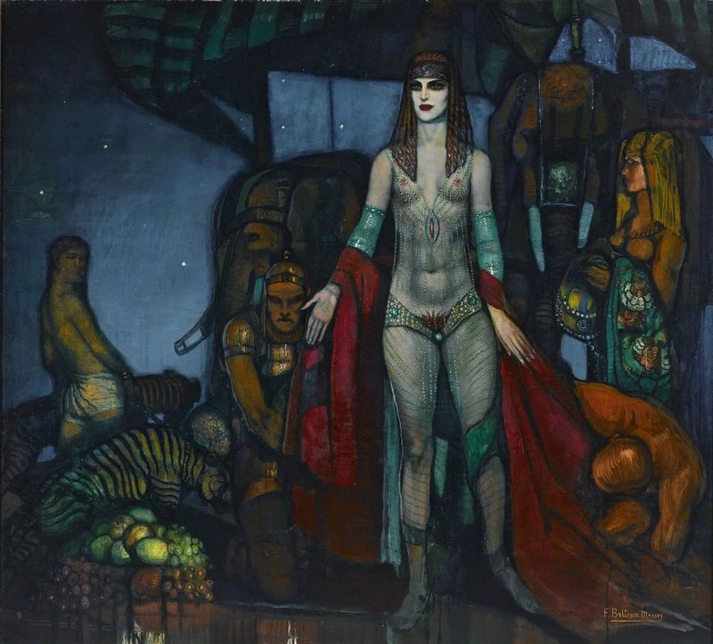 Federico Beltran Masses (Handmade) Oil Painting on Canvas 24×24 Art Deco ..