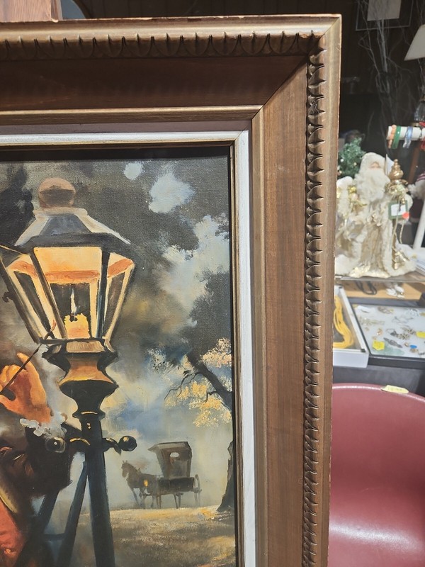 FRAMED LLOYD GARRISON ORIGINAL OIL PAINTING OF COLONIAL PAINTER gallery