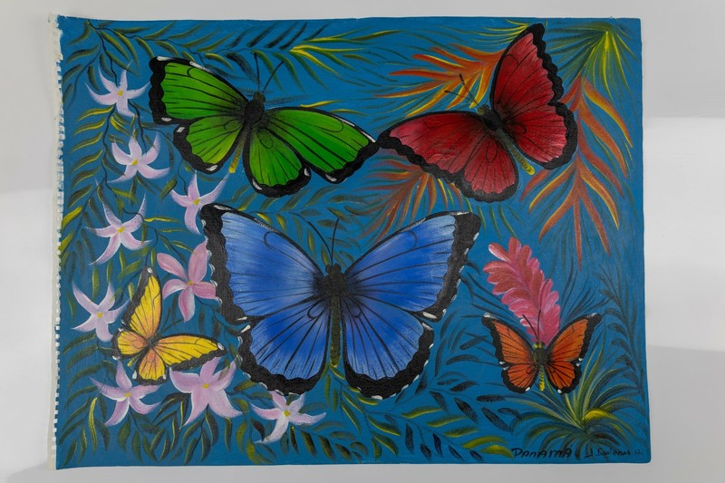 Butterfly Collection Rainforest Painting, Original Painting, Jungle Painting, La gallery