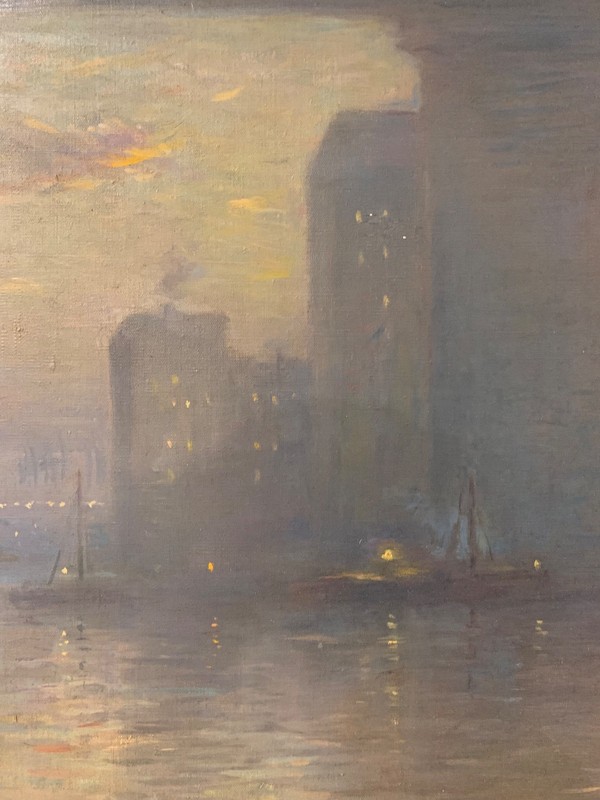 Eliot Candee Clark (1883-1980) American Impressionist Oil Painting New York City gallery