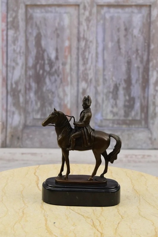 Napoleon Bonaparte on Horse Statue French military man French Politican Emperor