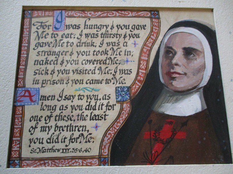 VINTAGE ICON PORTRAIT PAINTING ICONIC RELIGIOUS COLLECTION CATHOLIC NUN LISTED gallery