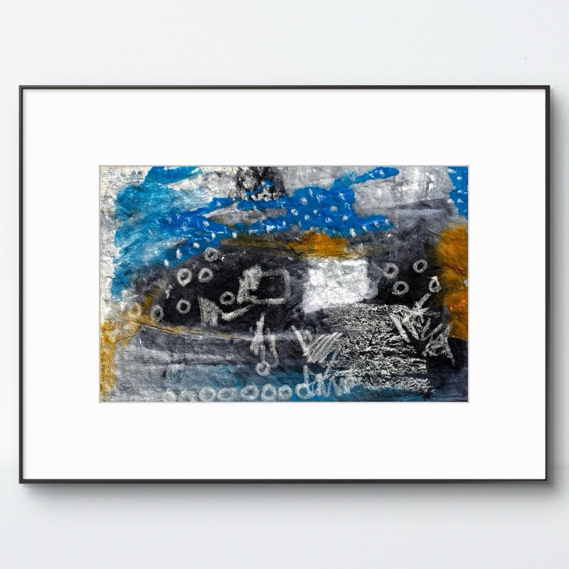 Original Abstract Expressionism 4X6 Paper Colorful Unique Handmade Signed 10
