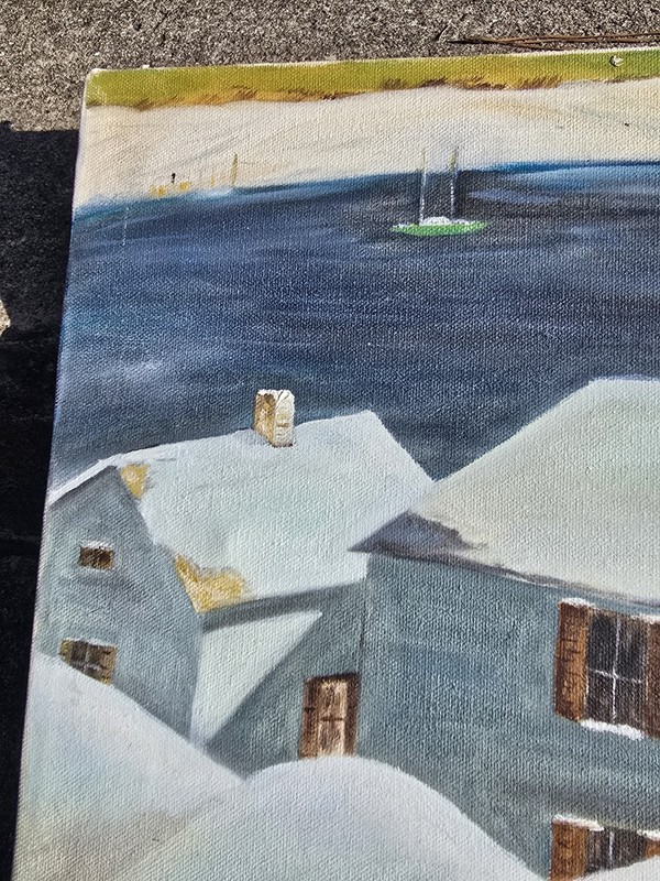 Vintage Warren Beach Landscape Painting Rare Estate Find gallery