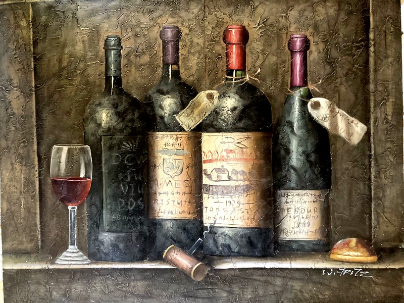 Original Oil Painting – Wine