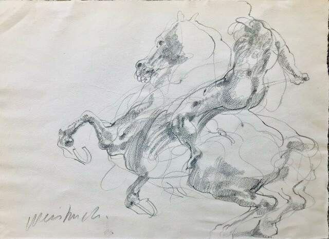 Claude Weisbuch’s: Homage a Leonardo d»Vinci (Horseman de la Bataille). 