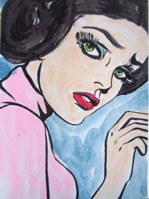 ATC ACEO Star Wars: PRINCESS LEIA Painting ART