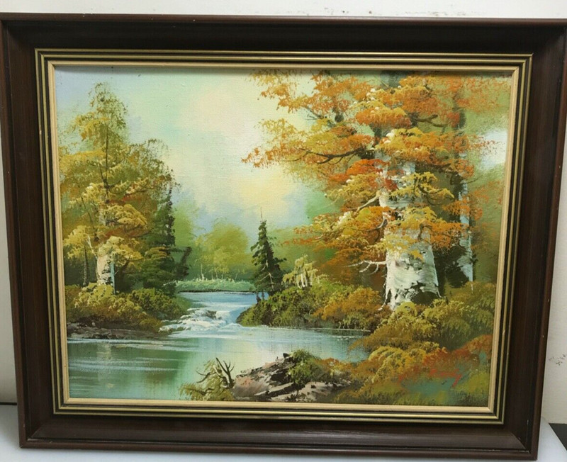 Framed Water Color Painting. Runky. Landscape 18”x 13″