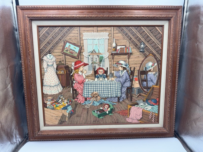 C CARSON MULTICOLOR, SERIGRAPH LIMITED TEA TIME Numbered 709/950 COA
