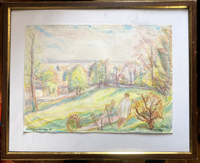 EUGEN HALLER *1899 Spring at Lake Starnberg Study Signed Bavaria Antique