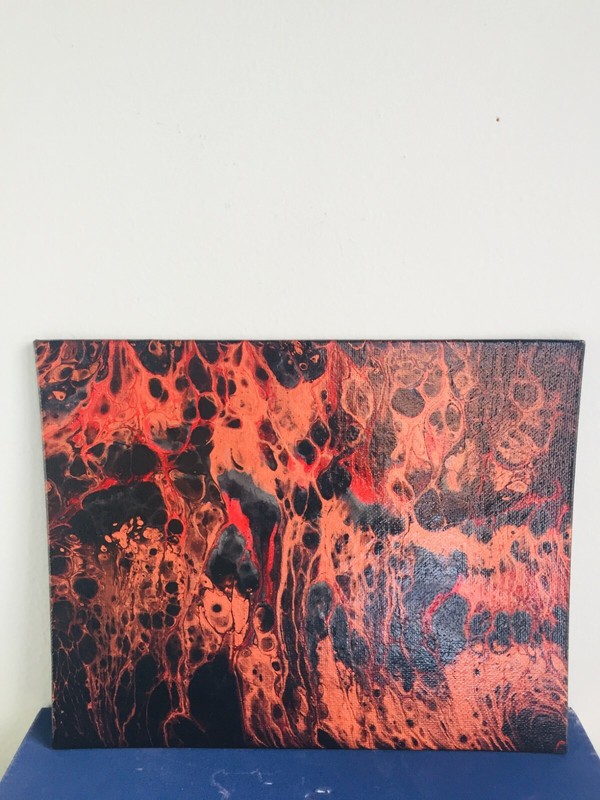 Nervous System – Acrylic Pour Fluid Art Painting [Glow in the Dark] – Original