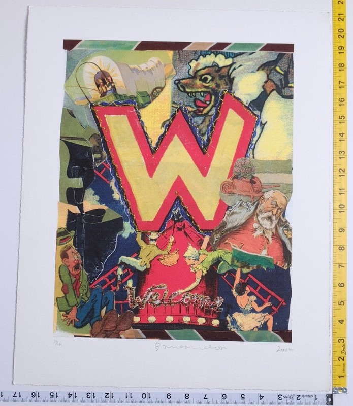 Bruce Helander – Love Letters «W» Wagon Windmill – 2002 – New – Art