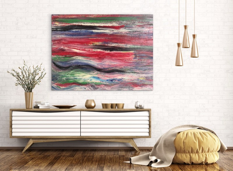 Original Acrylic Painting ‘The Flow’ on Canvas – 18 x 24 x 1.5 Inches – Signed