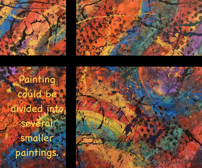 Jackson Pollock style￼ Profession￼al Painting 81” X 62”(6ft 9in)Abstract Modern gallery