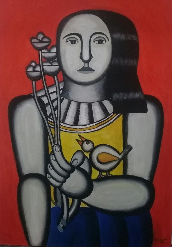 Fine Art – Fernand Leger – Amazing Oil Canvas Board Painting – Signed