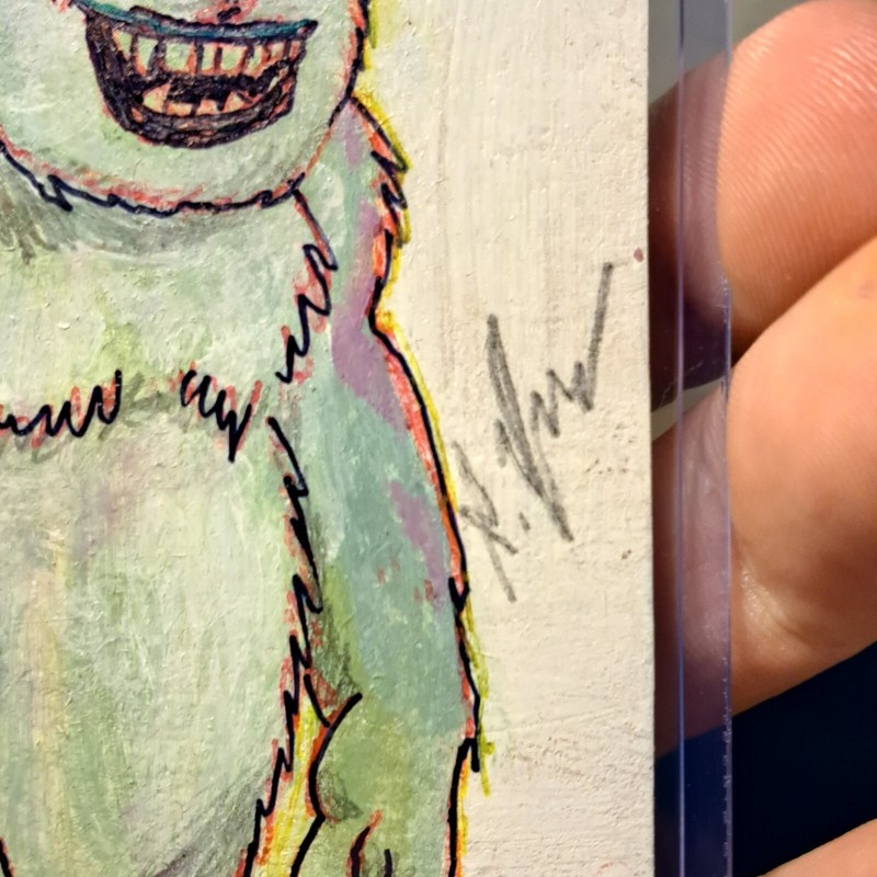 aceo original artcard acrylics inks "Sully/Monsters Inc." Limited 1/1 signed gallery
