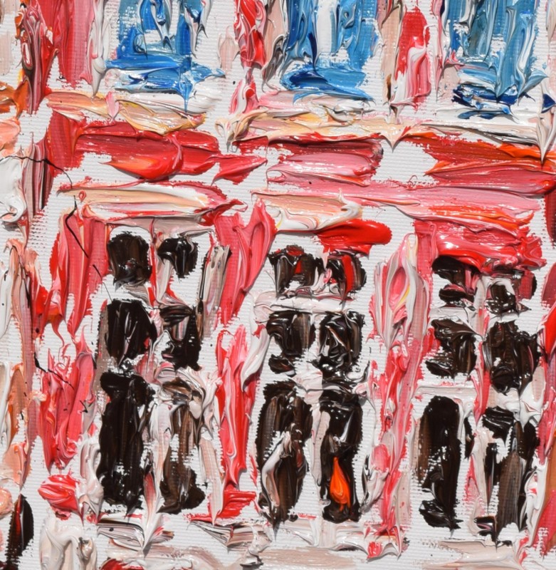 55" Netherlands Amsterdam Buildings, cityscape, thick layers, original pop art gallery