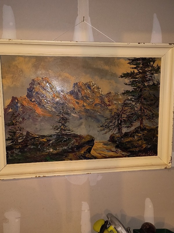 MORRIS KATZ original painting 30 X42 -14ILBS ON HARD BOARD SIGNED BY ARTIST
