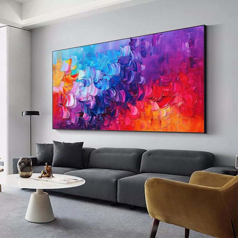 Oil Painting Canvas Art Abstract Painting Blue Painting Blue