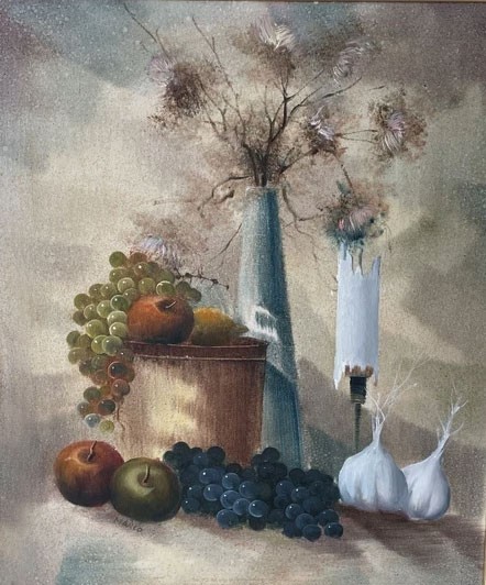 MQ864 Stretched Canvas Frame / Unframed Handmade Grape Fruit Oil Painting Art