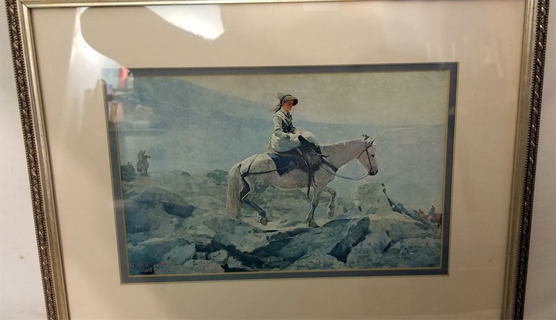 reprint White Mountains by Winslow Homer «The Bridle Path» 16 x 12 Framed