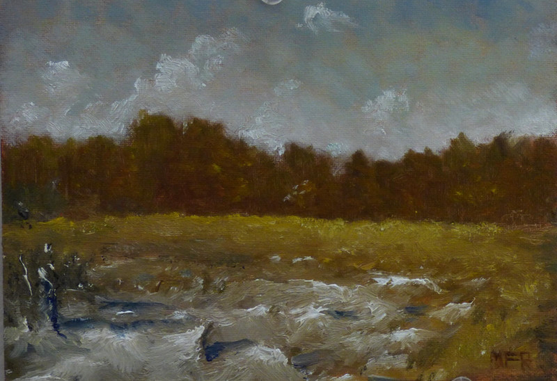 Small Original Art Plein Air Oil Painting 5×7″ on Panel