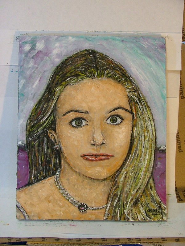 Completely Clueless Alicia new original 8x10 card panel oil painting Crowell gallery