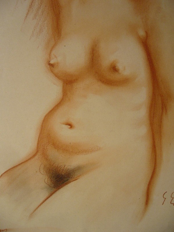 Erich Erler Frankenstein Silesia icking: Art Deco nude girl blush girl gallery