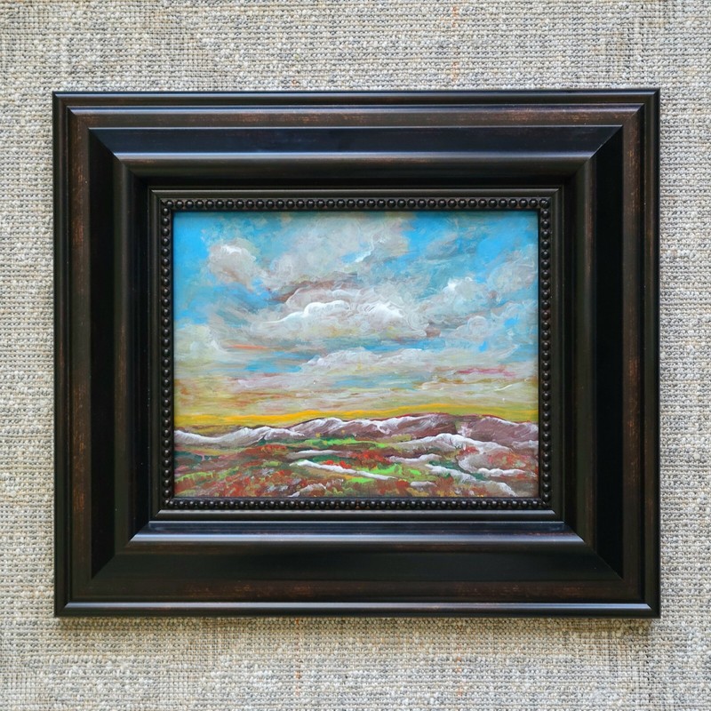 Original Painting Blue Ridge Mountains Landscape Framed Art Signed Max Kravt