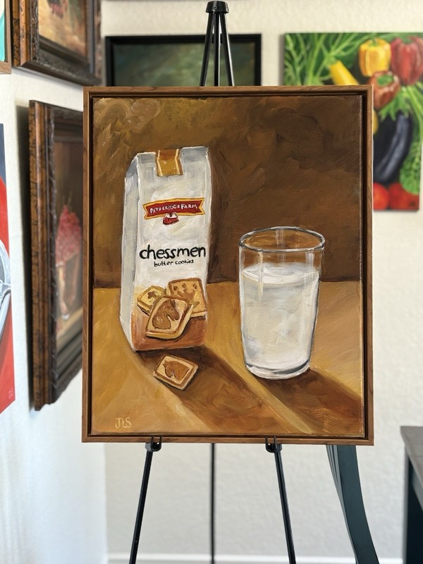 Pepperidge Farm Chessmen Cookies Painting Food Art Kitchen Decor 20x16 Framed gallery