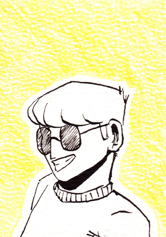 ACEO Ink & Pencil Art Card – Original Character #7 2.5×3.5