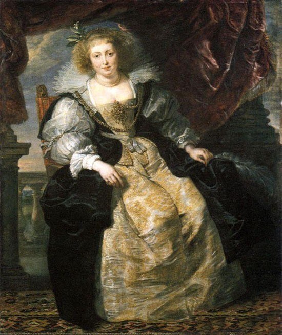 hand-painted Painting Peter Paul Rubens – Helena Fourment seated in landscape