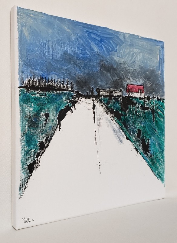 No.631 Original Abstract Modern Minimal Landscape Painting By K.A.Davis gallery