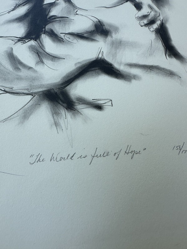 HYACINTHE KULLER PENCIL SIGNED LITHOGRAPH LE 158/175 The World Is Full Of Hope gallery