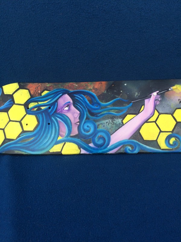 Painted Skate Board Deck - Mermaid gallery
