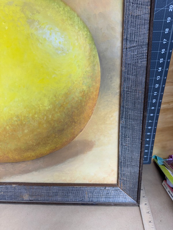 Original Painting Patricia Boldt Schaaf LEMON Signed Framed 31"x27" South Dakota gallery