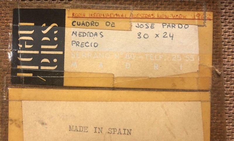 AVANT GARDE Spanish ~ PAIR ABSTRACT PAINTINGS ~ 1961 Listed Artist EXHIBITED gallery