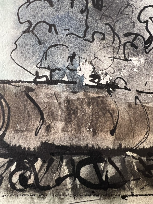 Landscape with Train–Charlotte Hoffman–Watercolor–Mid 20th Century American Art gallery