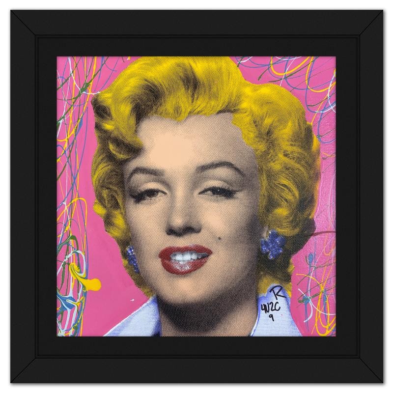 Ringo, «Marilyn Classic» Framed Mixed Media Canvas Hand Signed