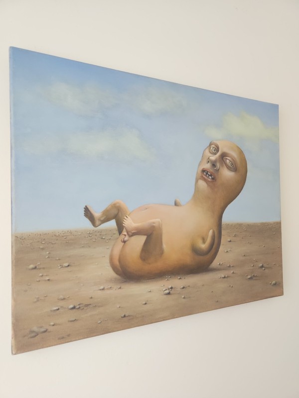 Rod Henderson Original Surrealist Painting "The Foundling" gallery