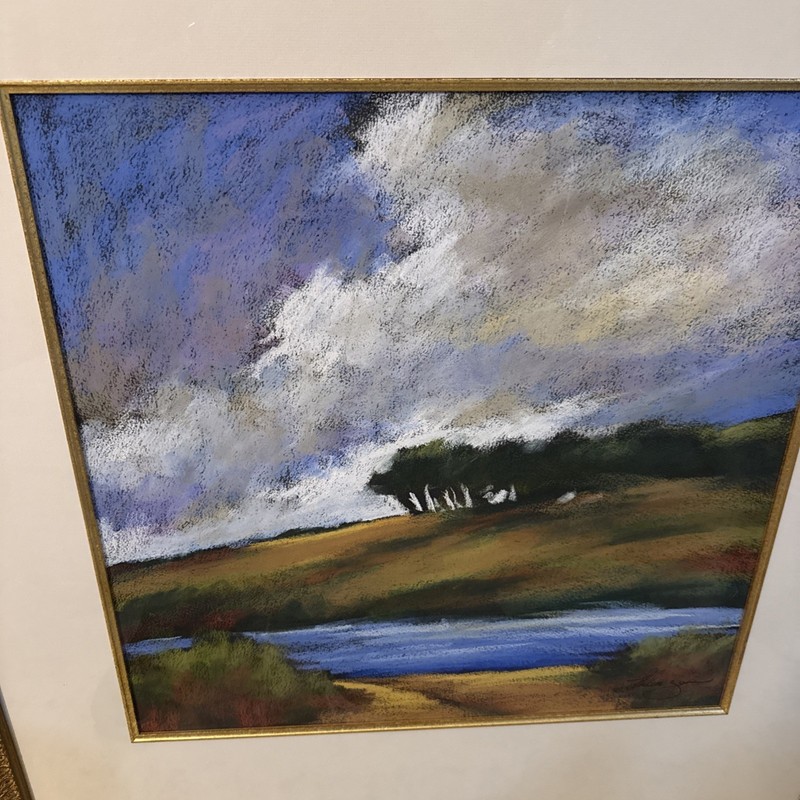 Helen Zarin «Fields of Dream» Original Pastel/Chalk Mixed Media Large 48.5″ SQ