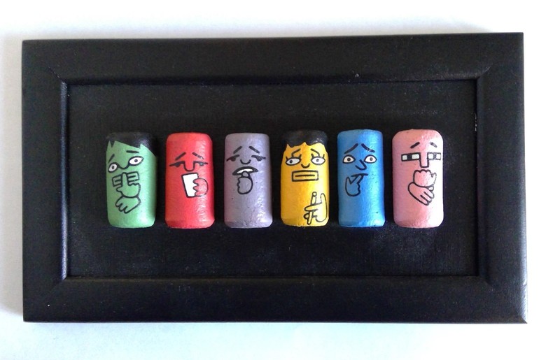 3D Painting Acrylic Painting 4 x 8 using Corks